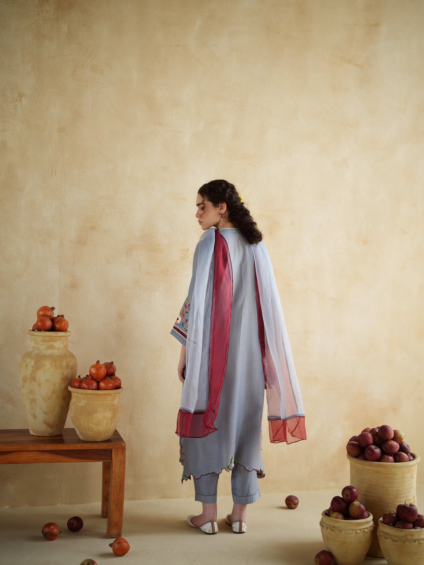 SLATE GREY KURTA SET