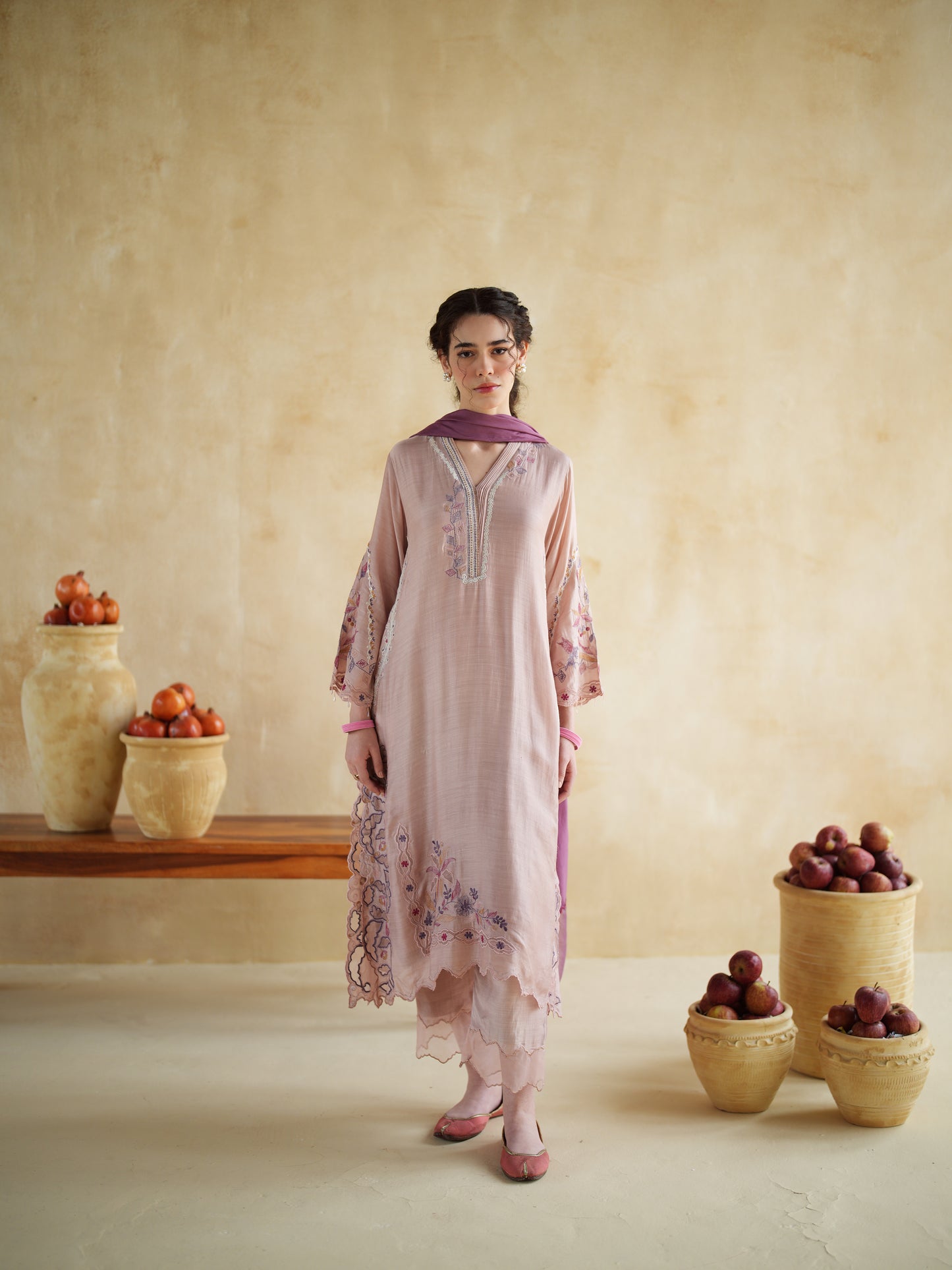 DUSTY ROSE KURTA SET