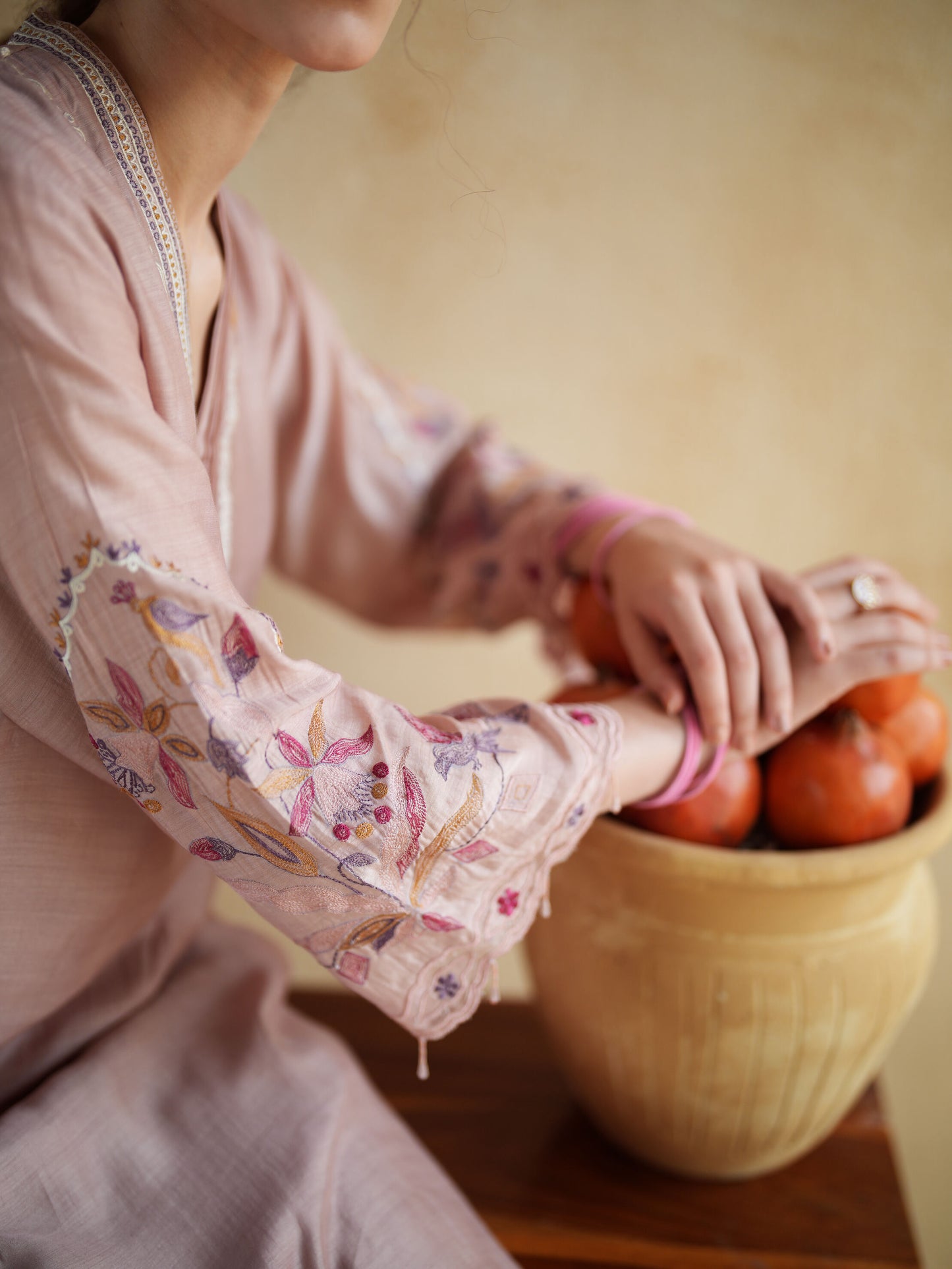 DUSTY ROSE KURTA SET