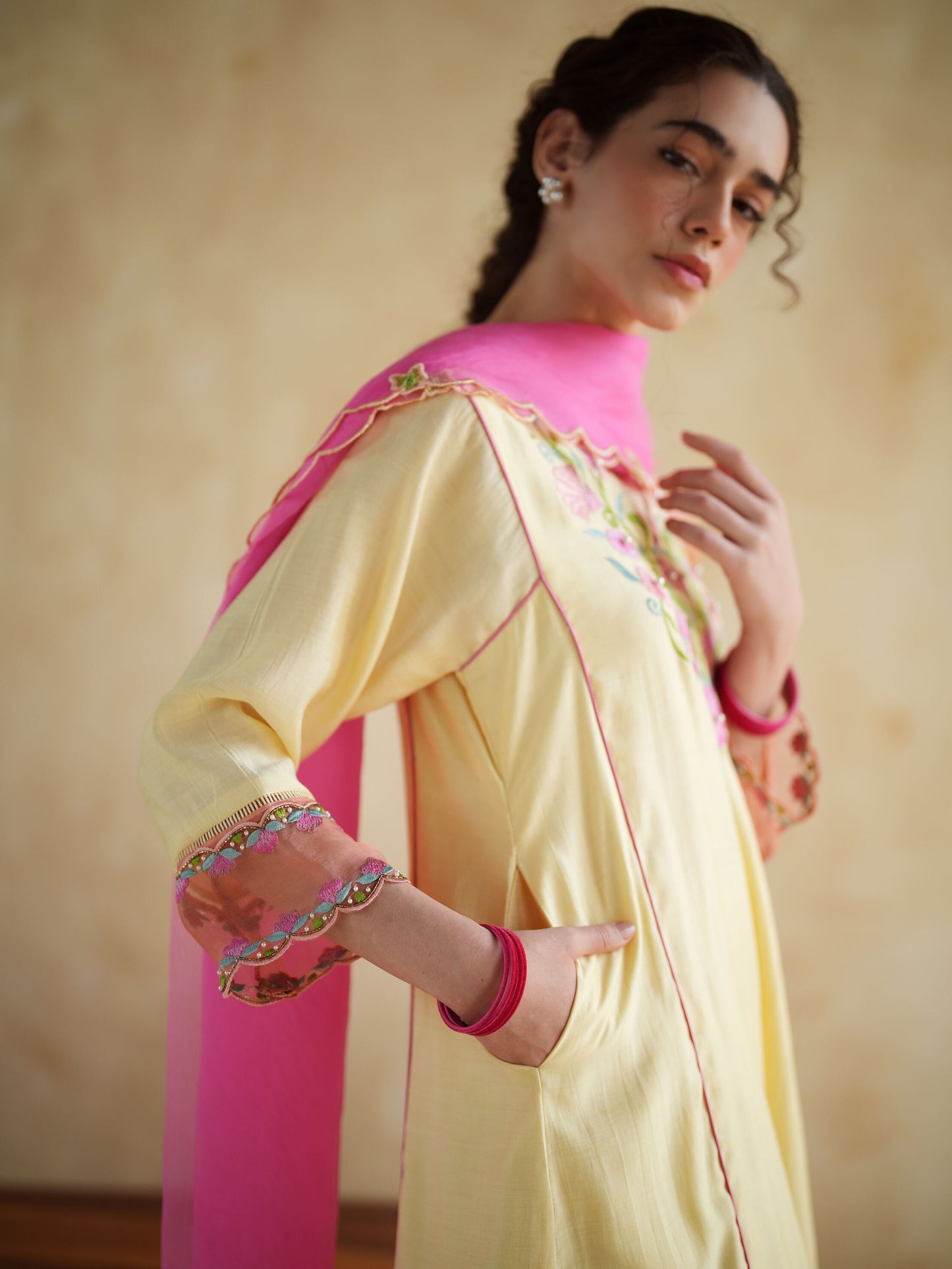 BUTTER YELLOW KURTA SET