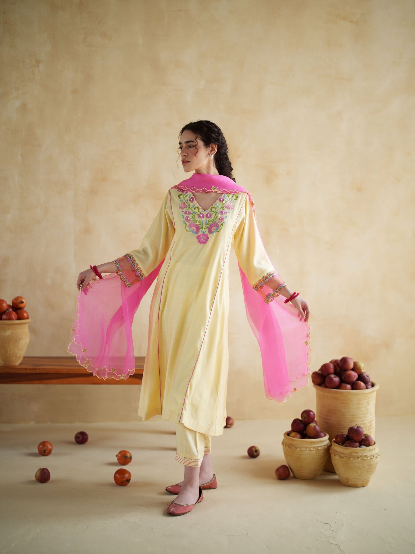 BUTTER YELLOW KURTA SET