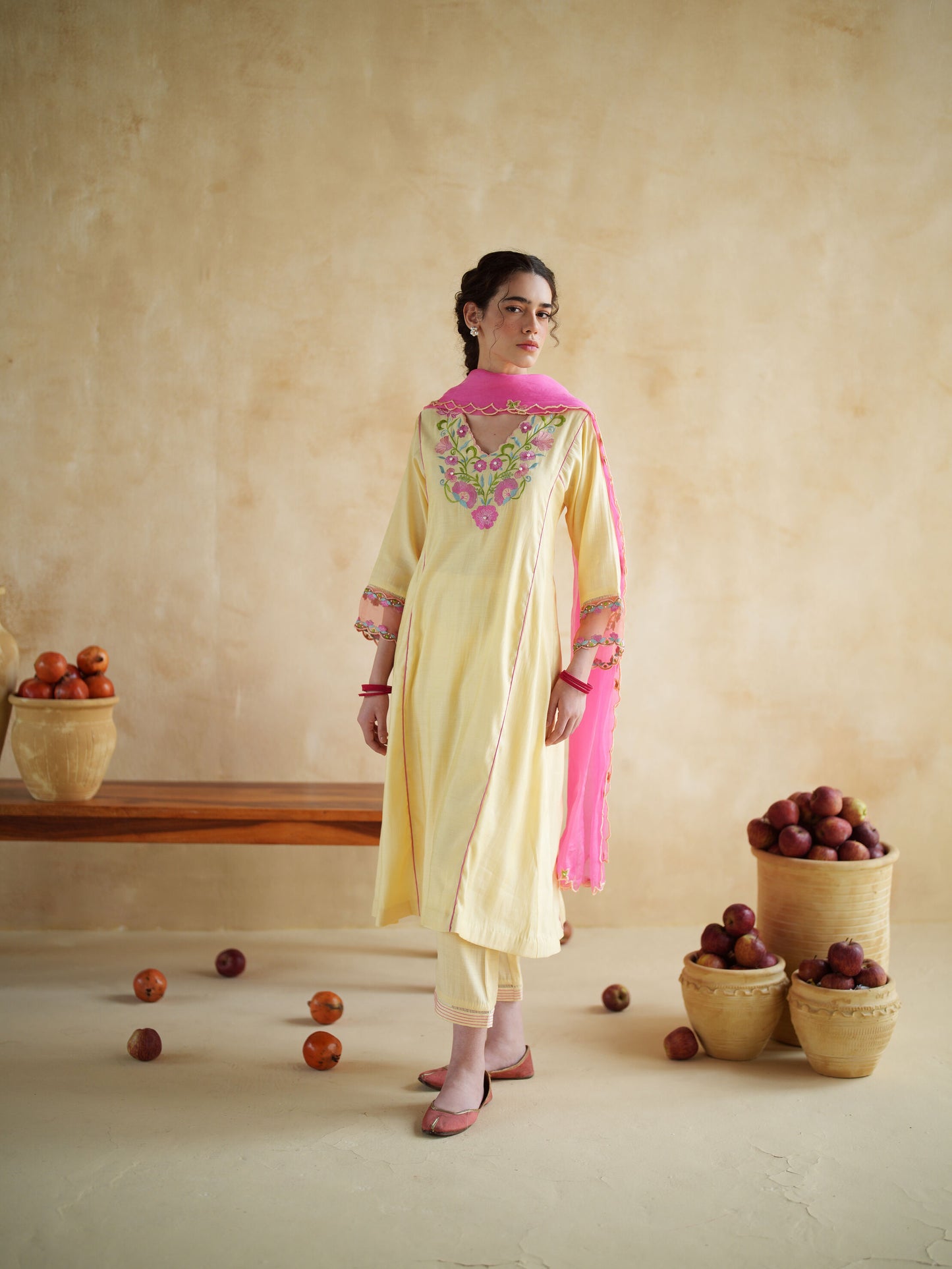 BUTTER YELLOW KURTA SET