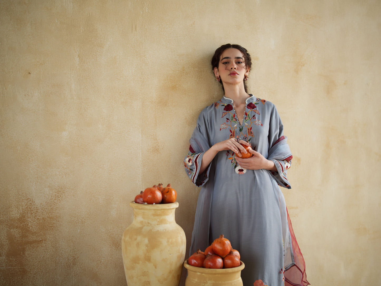 SLATE GREY KURTA SET