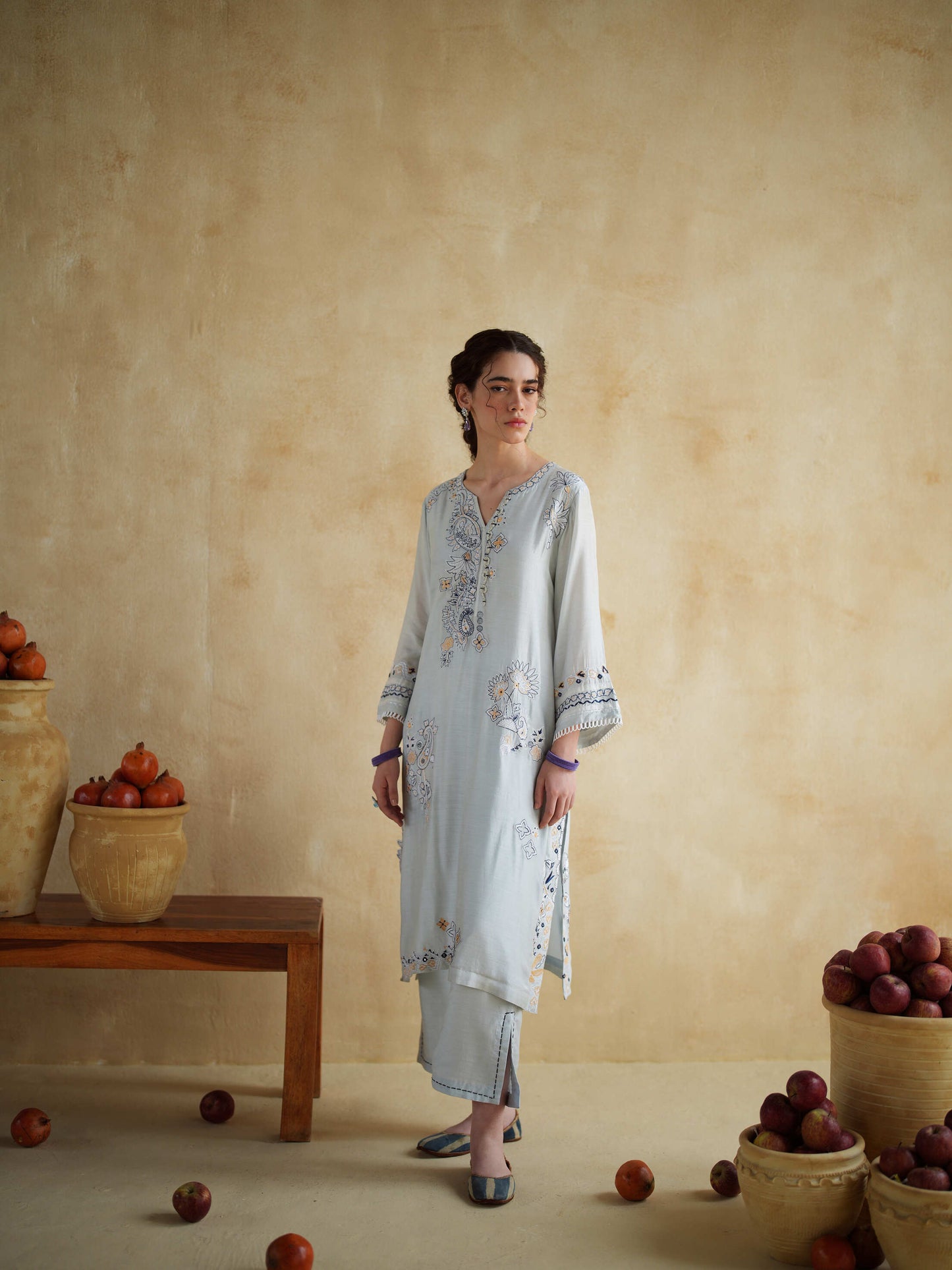 DOVE BLUE KURTA SET