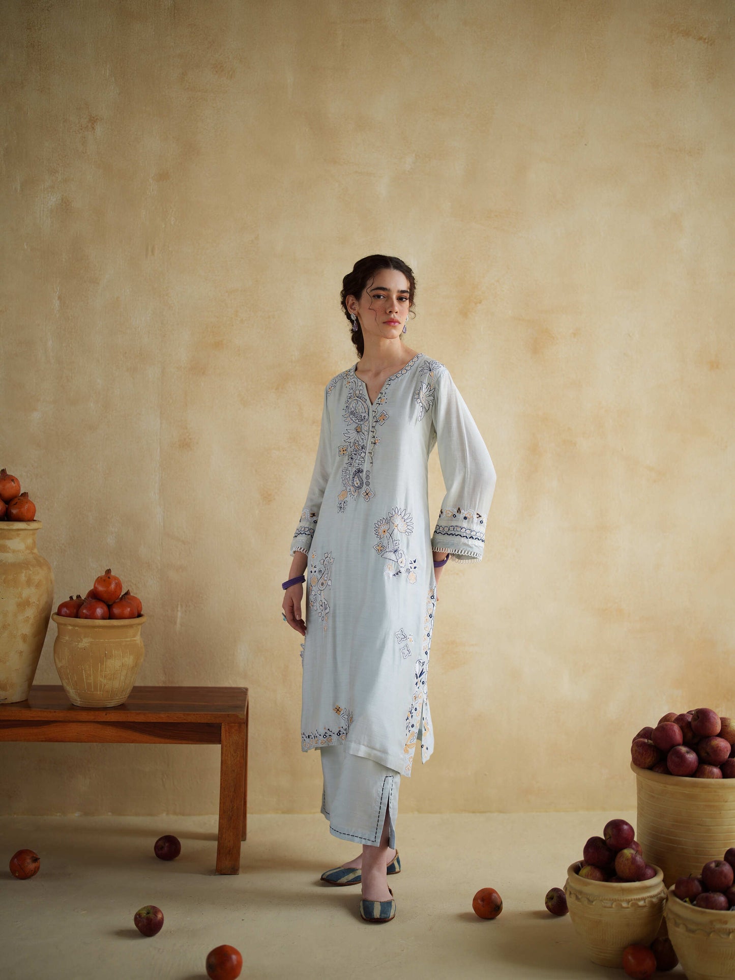 DOVE BLUE KURTA SET