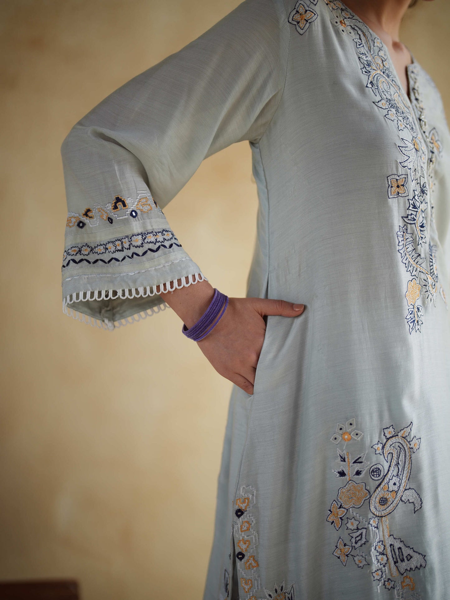 DOVE BLUE KURTA SET