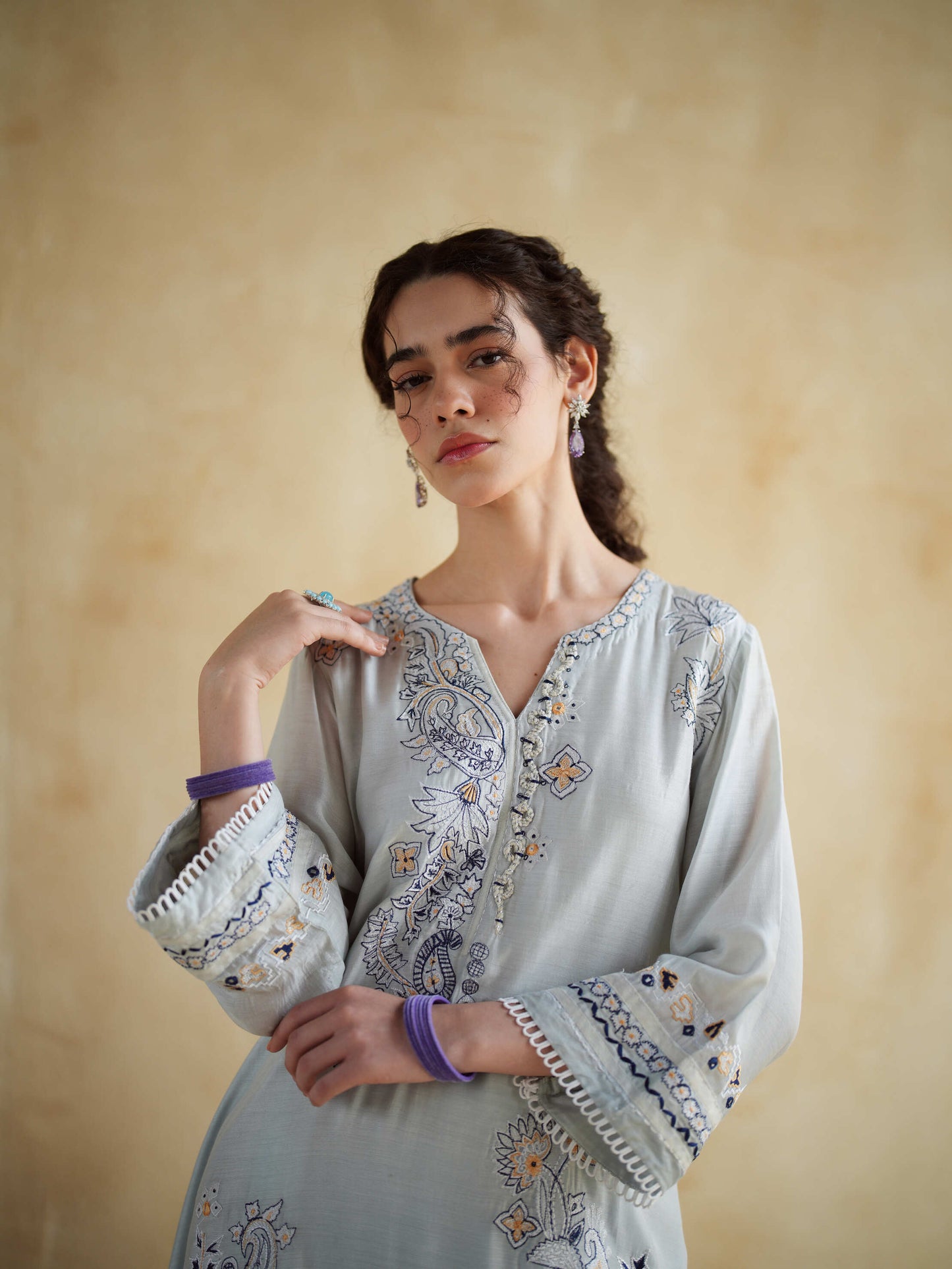 DOVE BLUE KURTA SET