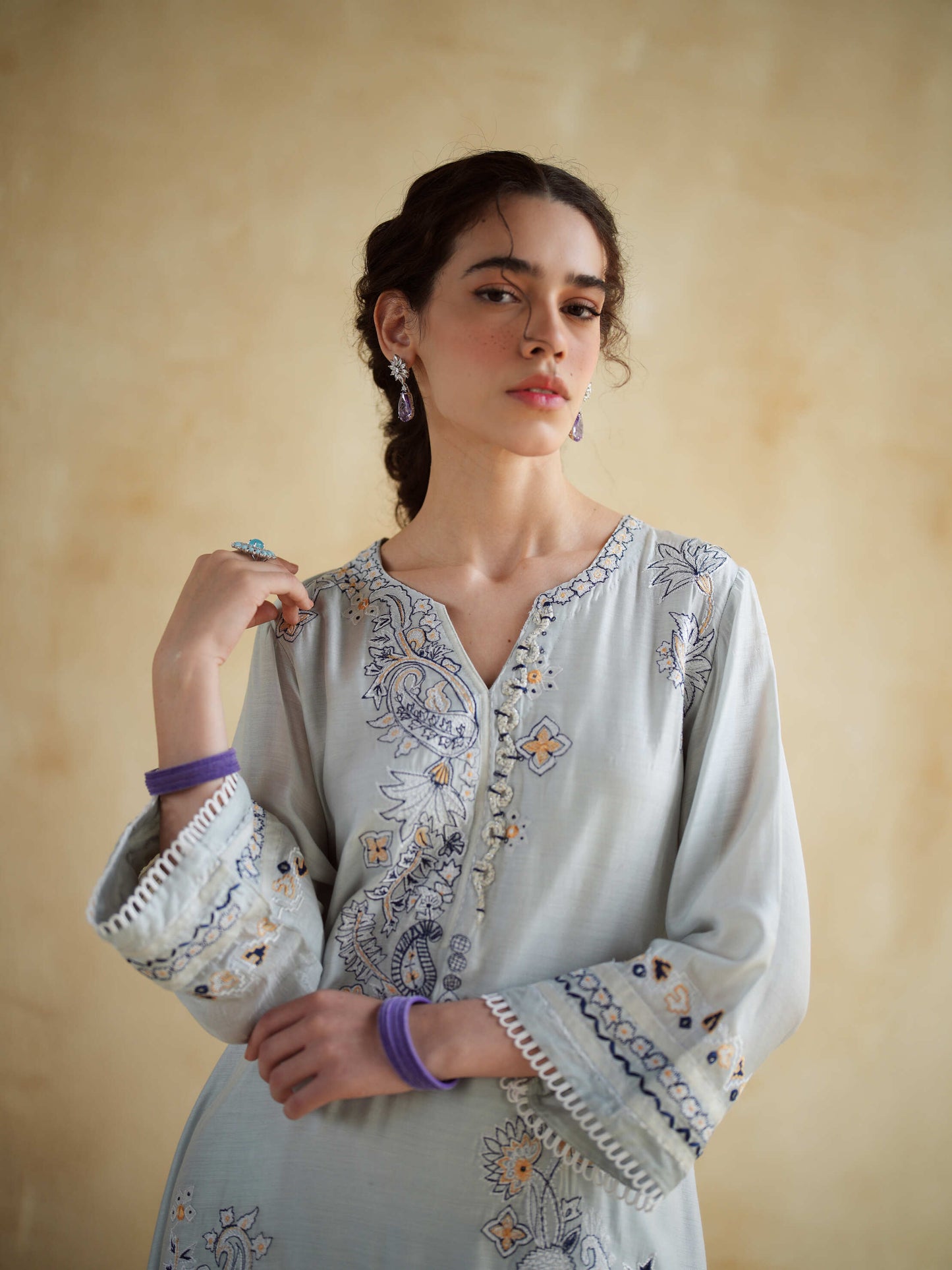 DOVE BLUE KURTA SET