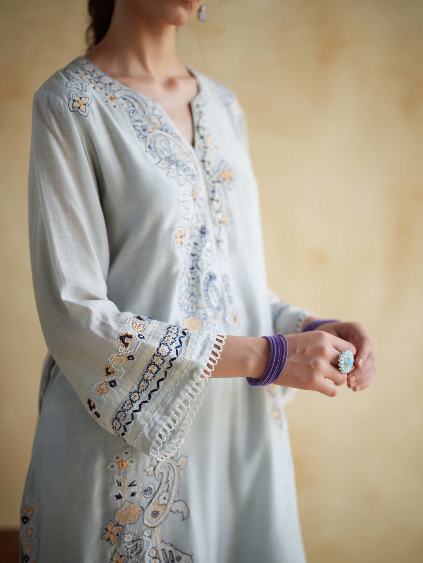 DOVE BLUE KURTA SET