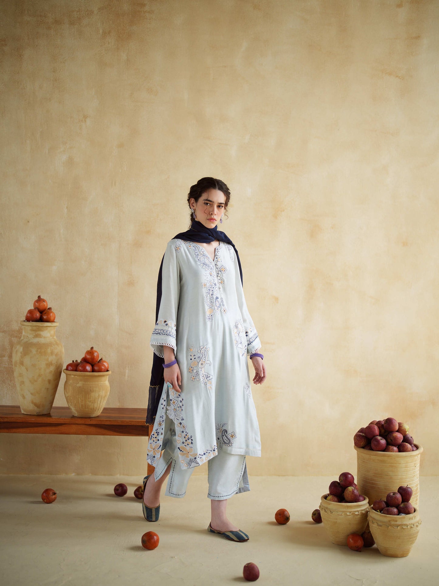 DOVE BLUE KURTA SET