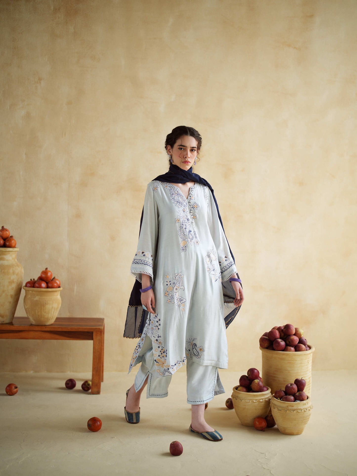 DOVE BLUE KURTA SET