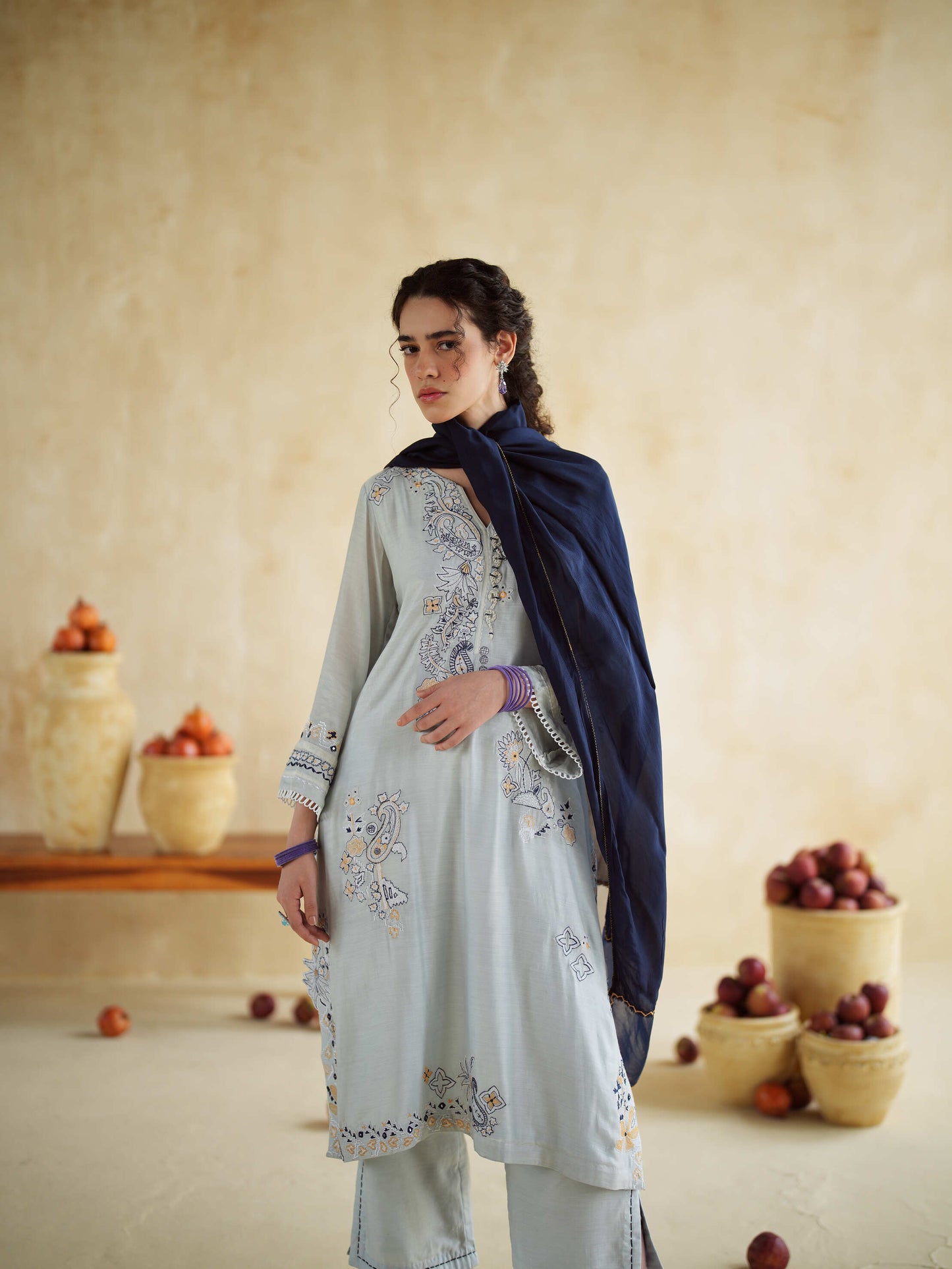 DOVE BLUE KURTA SET