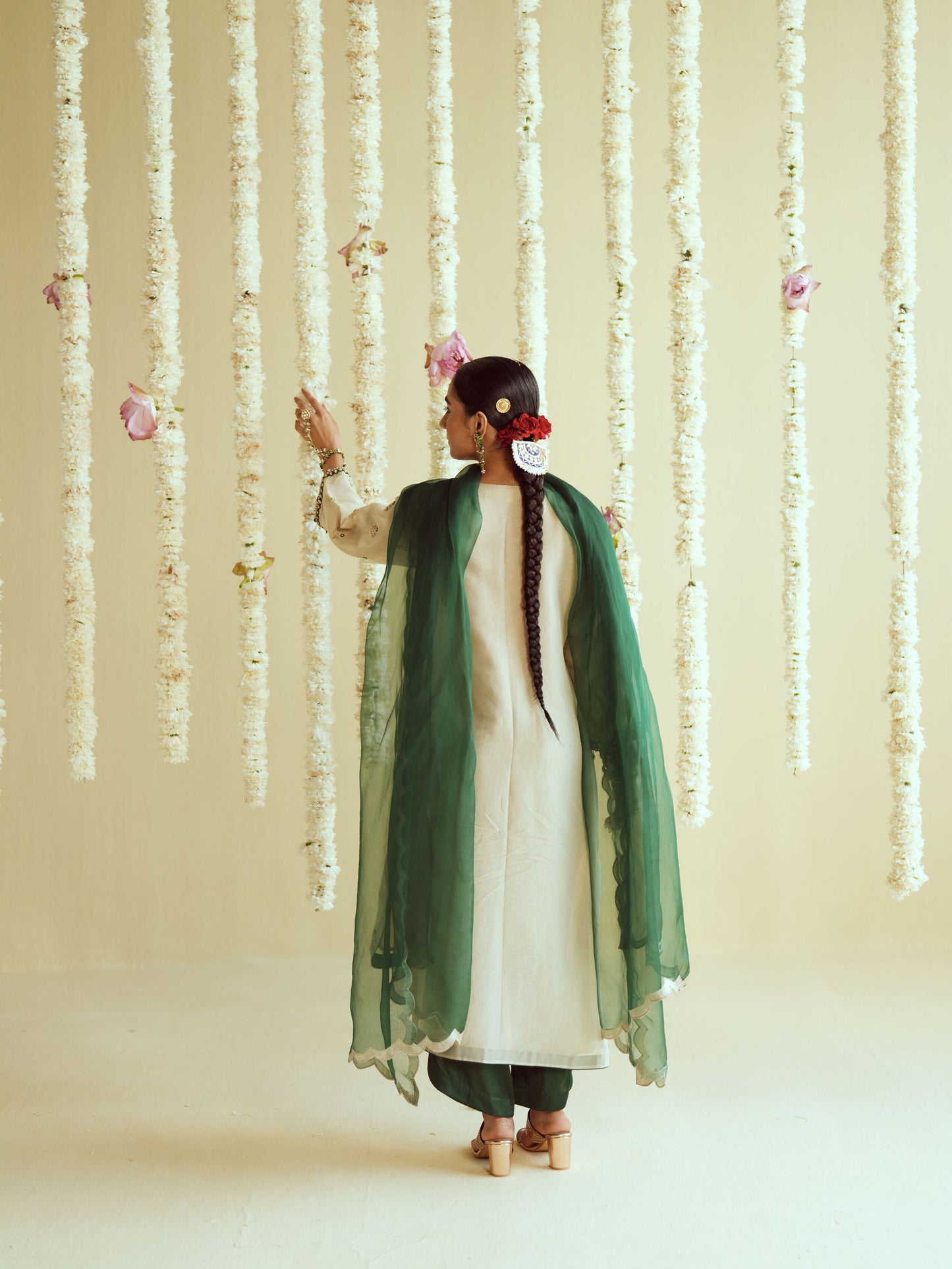 Shahi Panna Tissue Kurta Set