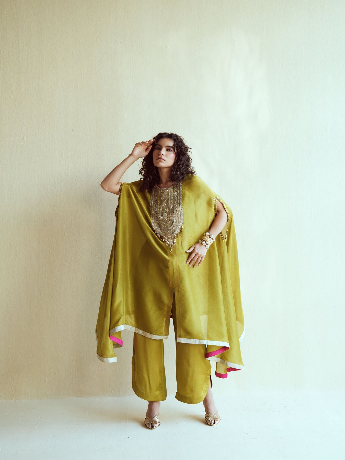 Dusky Olive Kaftan Set