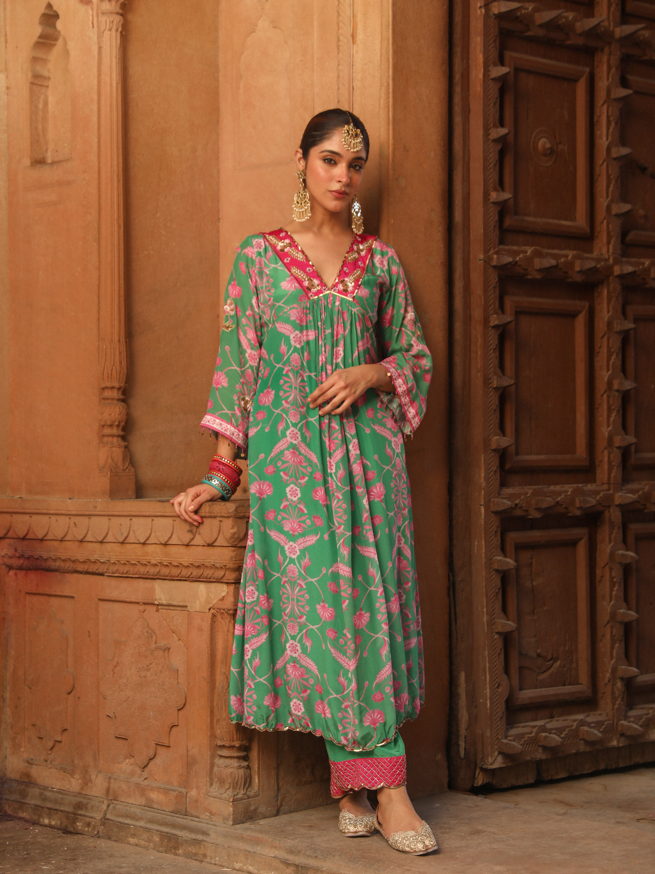 Emerald Green Chinar Suit Set