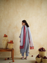 SLATE GREY KURTA SET