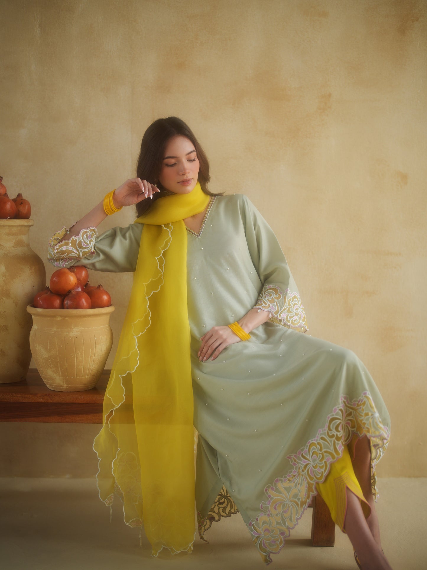 PISTACHIO KURTA SET