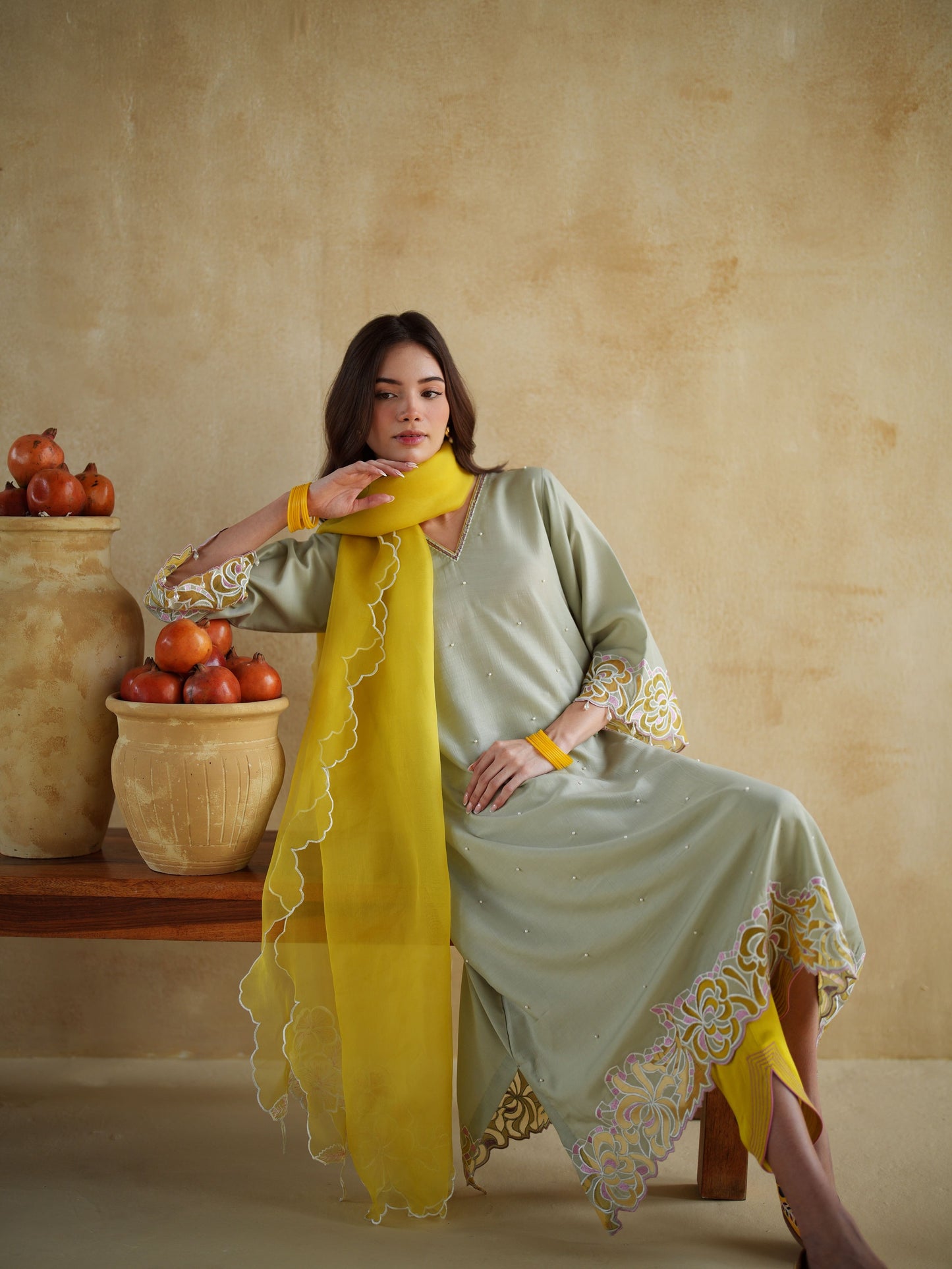 PISTACHIO KURTA SET