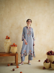 SLATE GREY KURTA SET