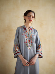SLATE GREY KURTA SET