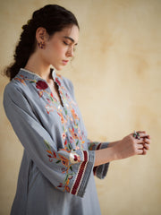 SLATE GREY KURTA SET