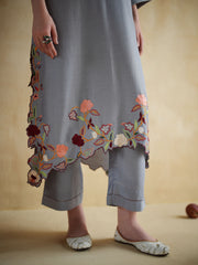 SLATE GREY KURTA SET