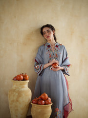 SLATE GREY KURTA SET