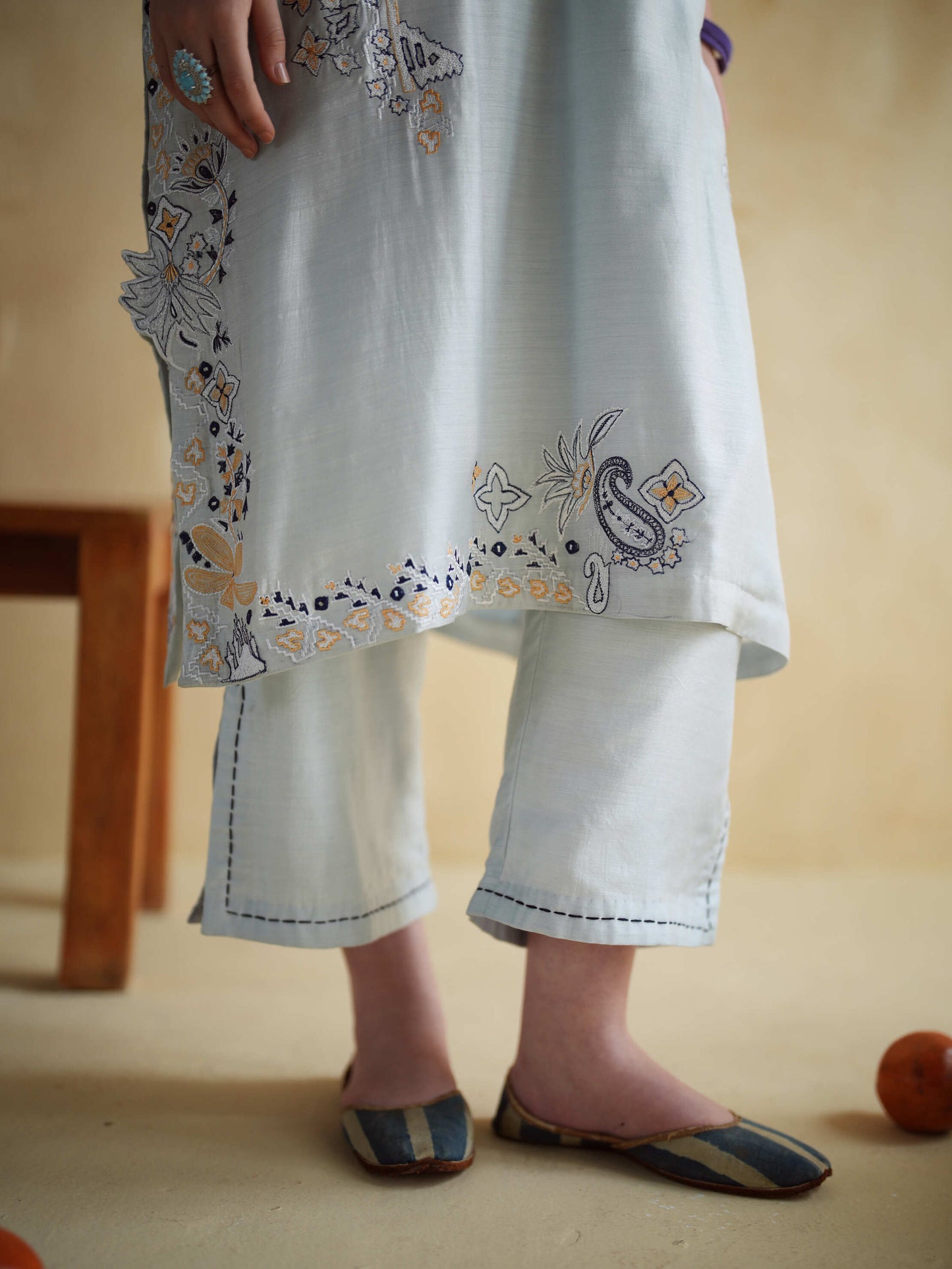 DOVE BLUE KURTA SET