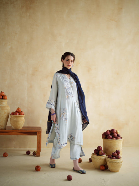 DOVE BLUE KURTA SET