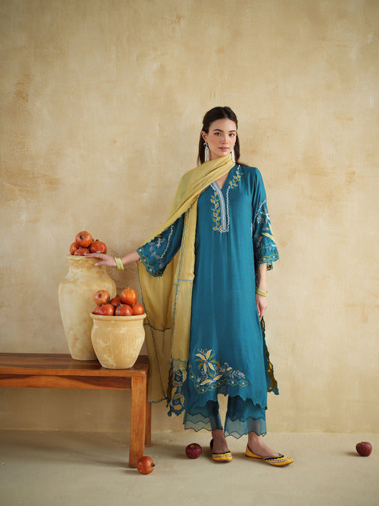 NEELBARI KURTA SET