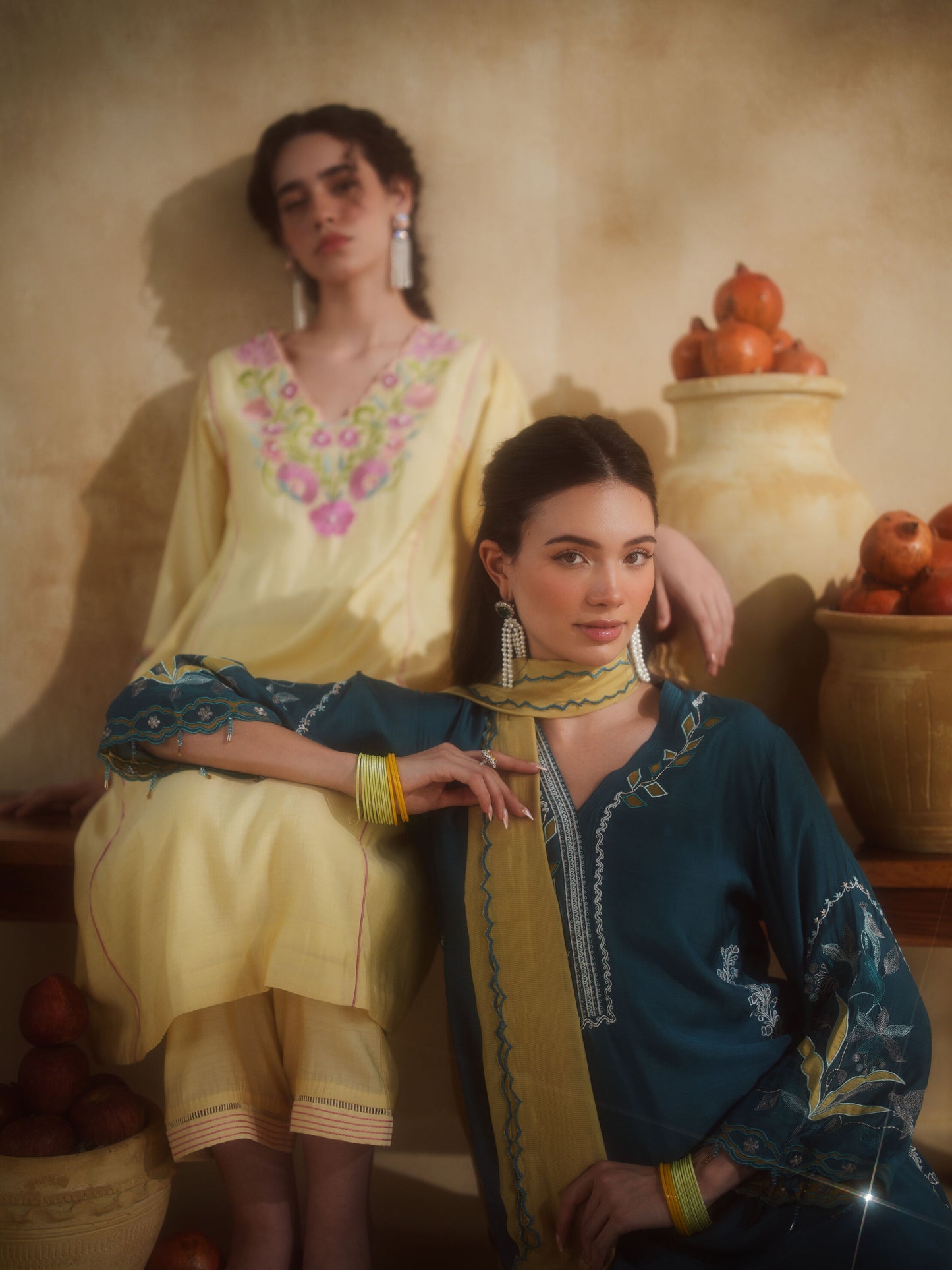 NEELBARI KURTA SET
