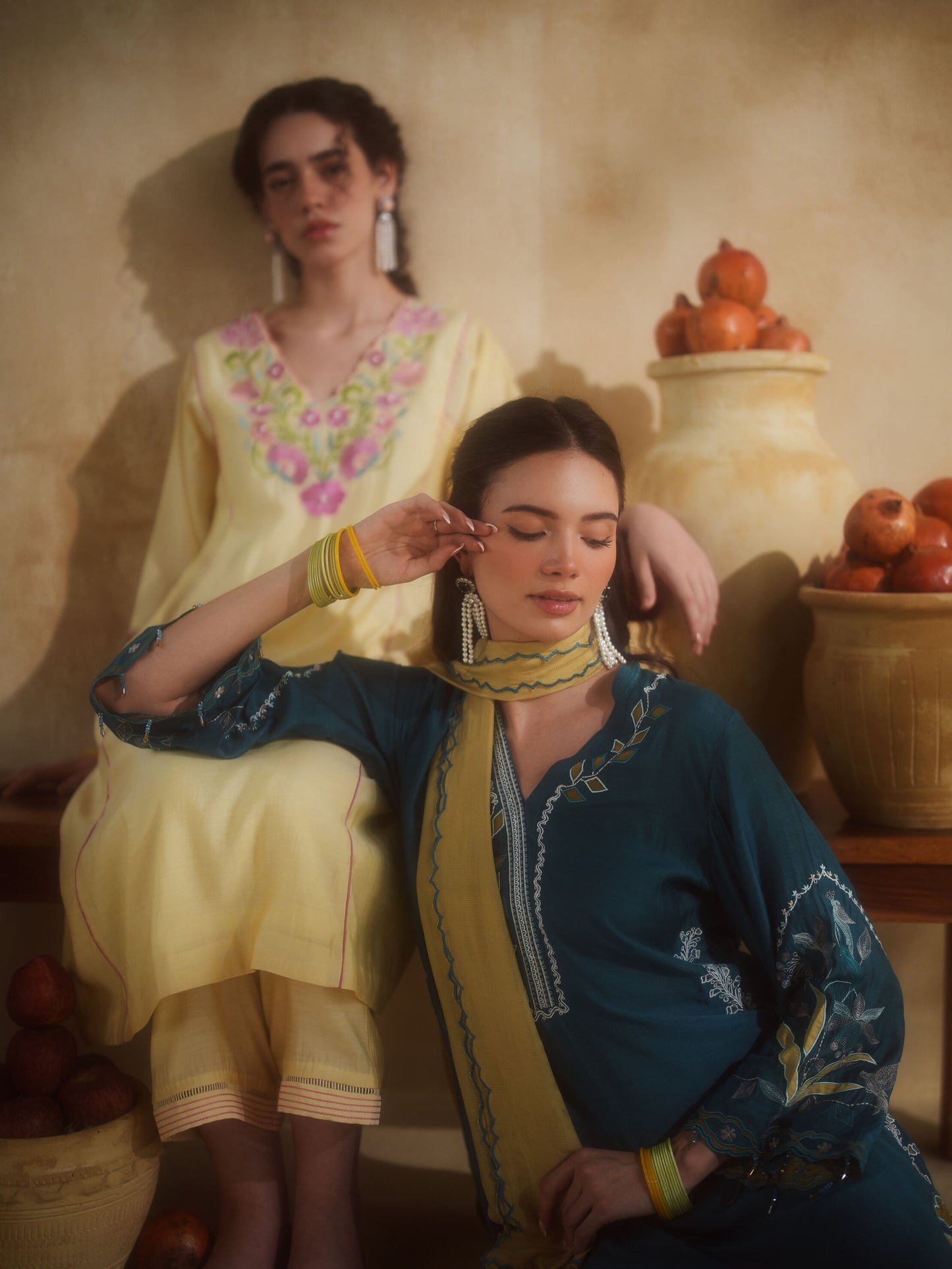 NEELBARI KURTA SET