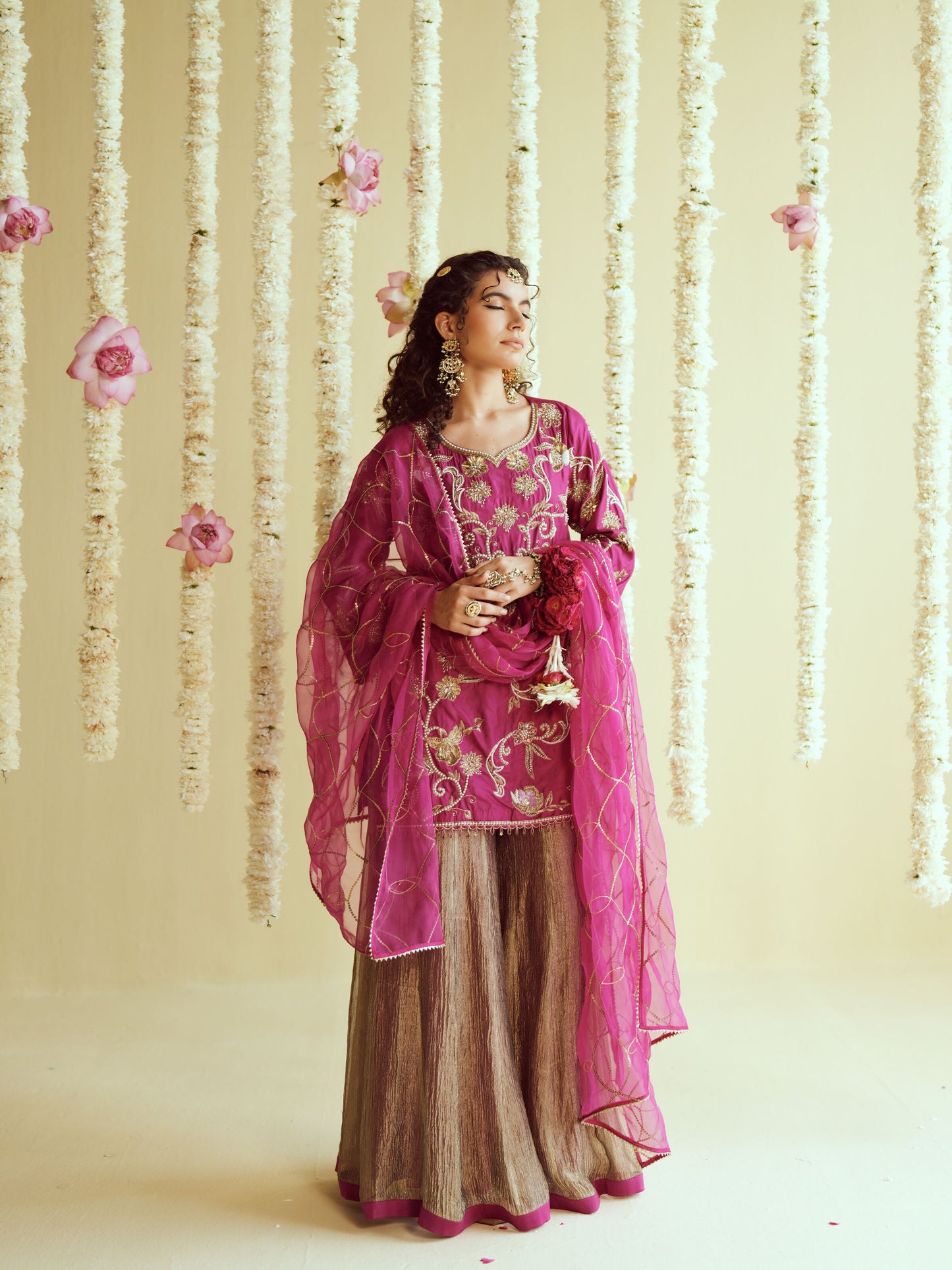 Rangrez Silk Sharara Set