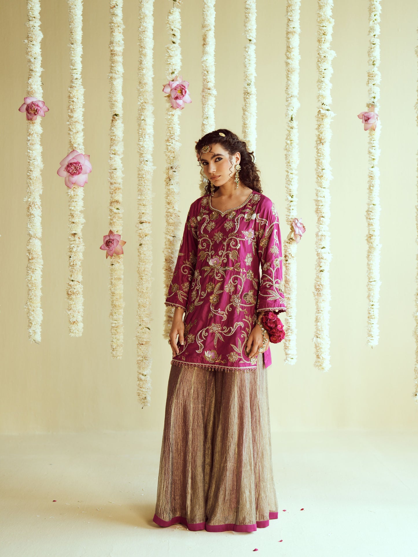 Rangrez Silk Sharara Set