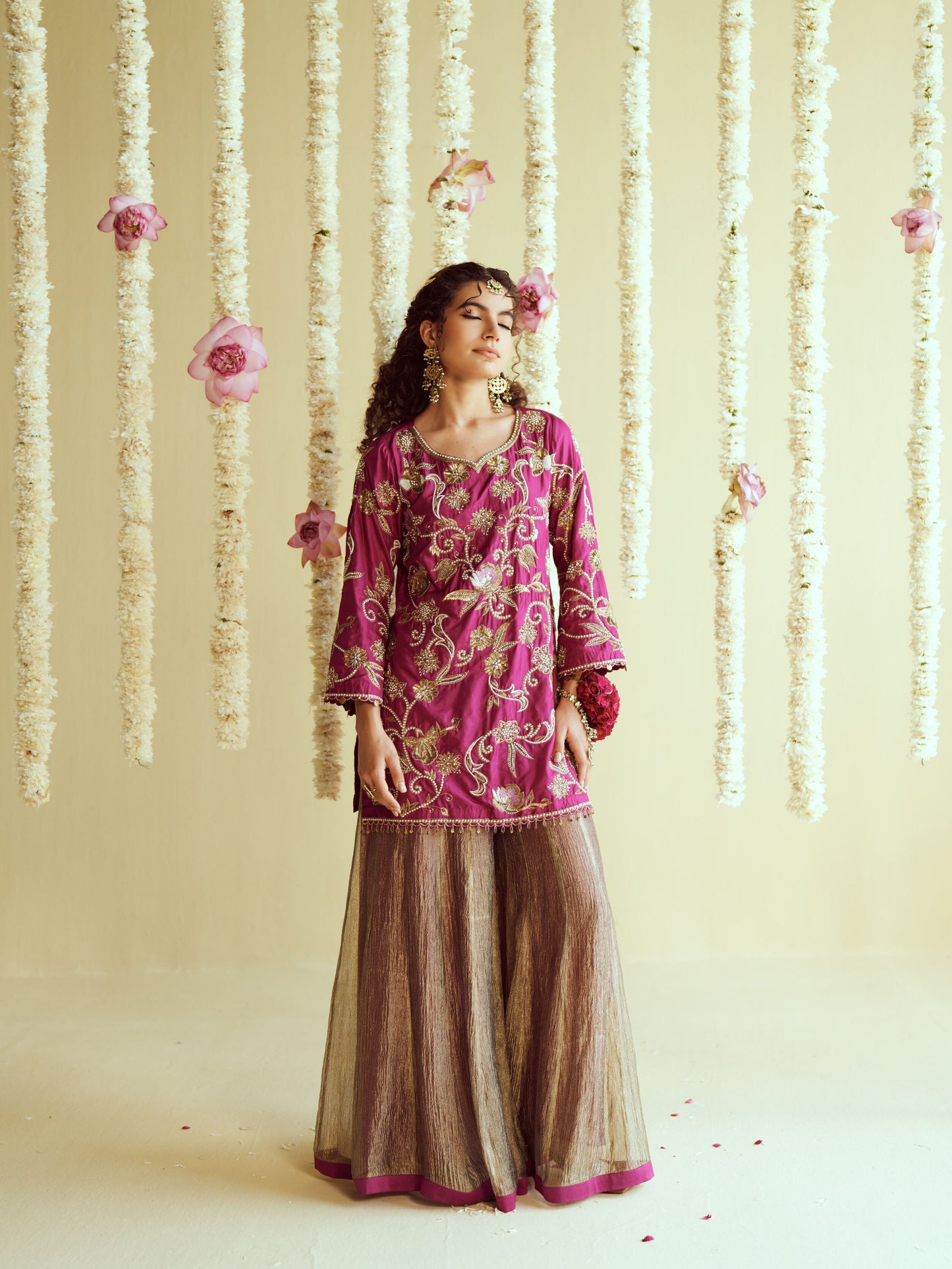 Rangrez Silk Sharara Set