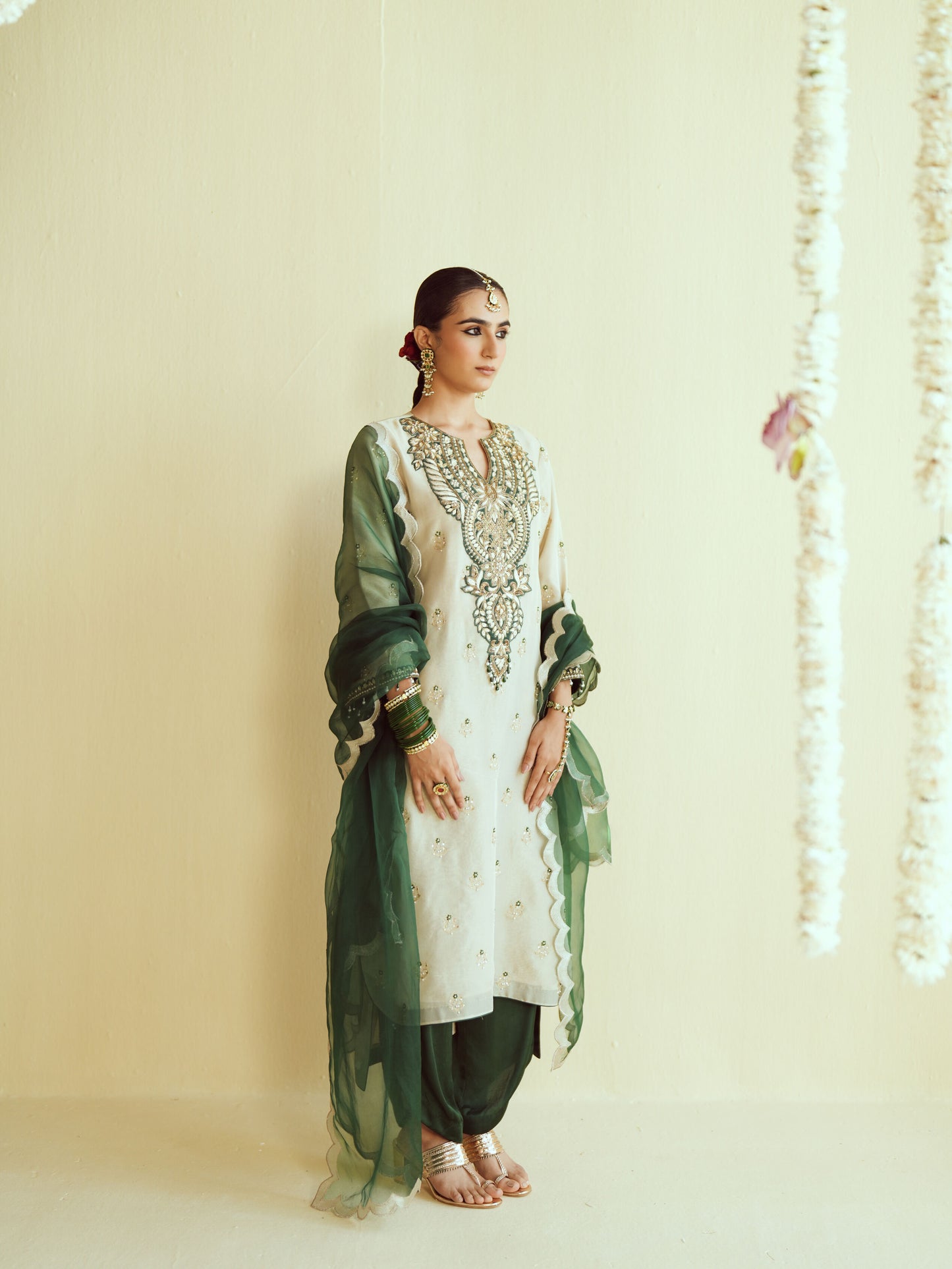 Shahi Panna Tissue Kurta Set
