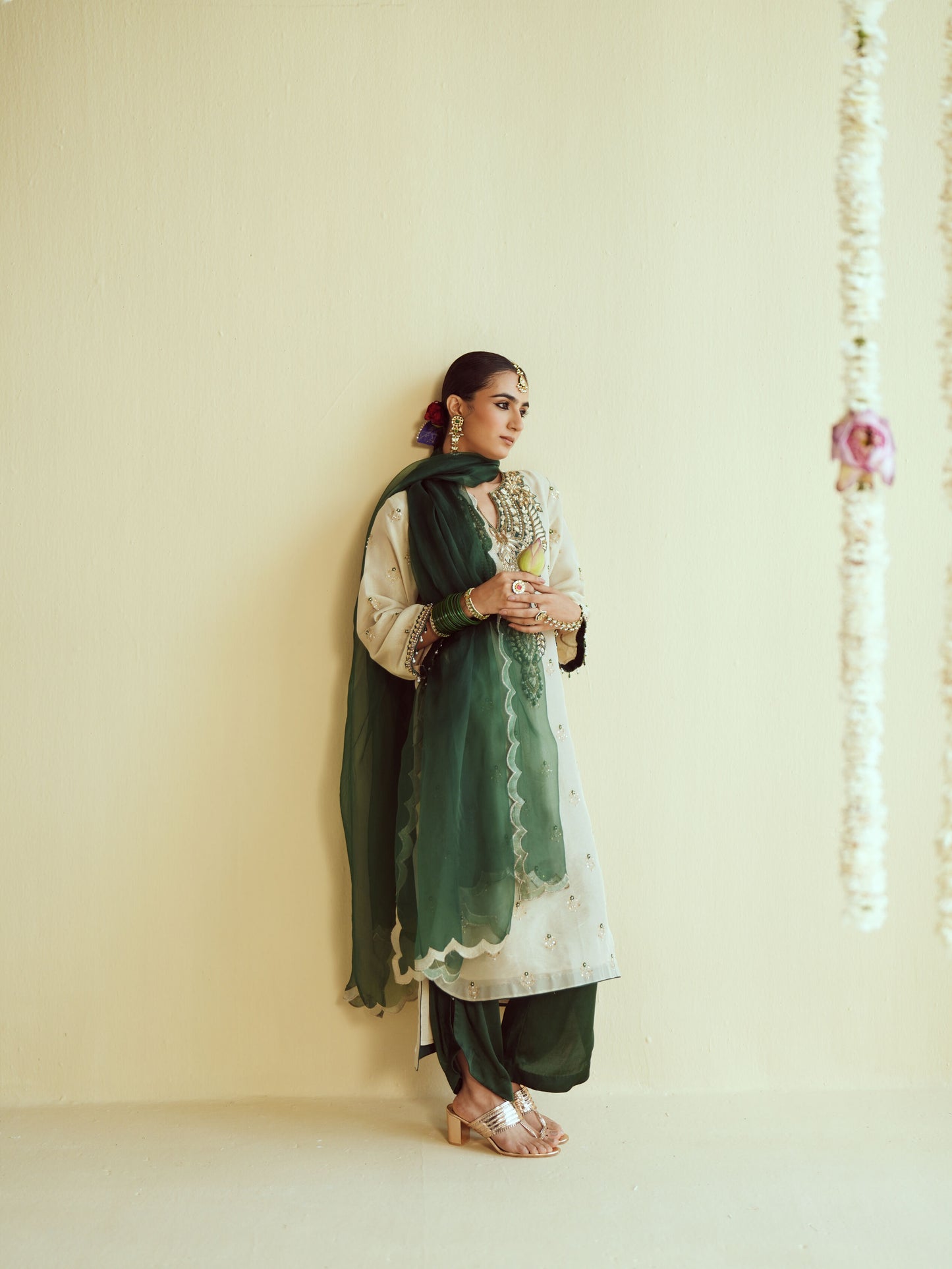 Shahi Panna Tissue Kurta Set