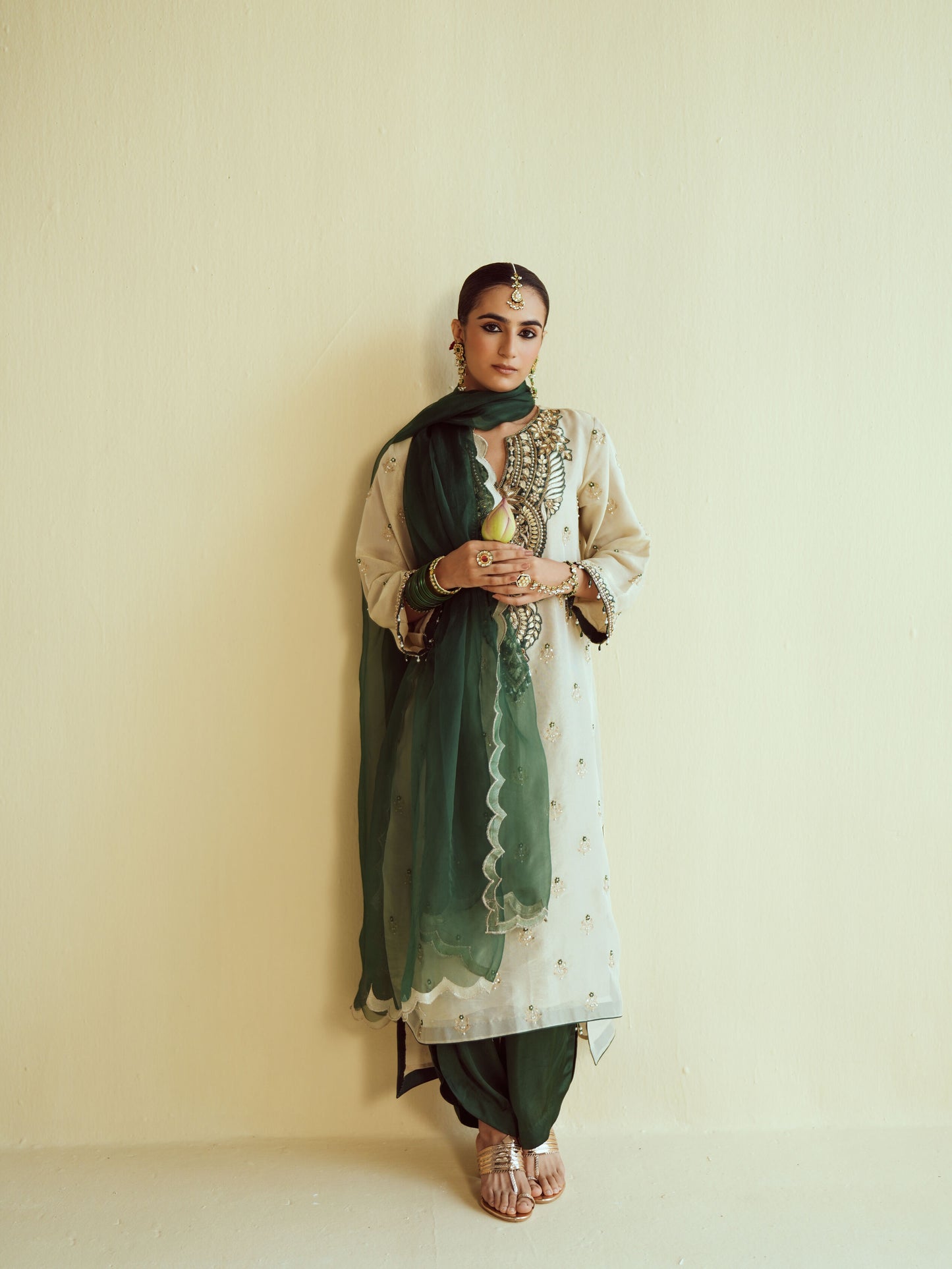 Shahi Panna Tissue Kurta Set