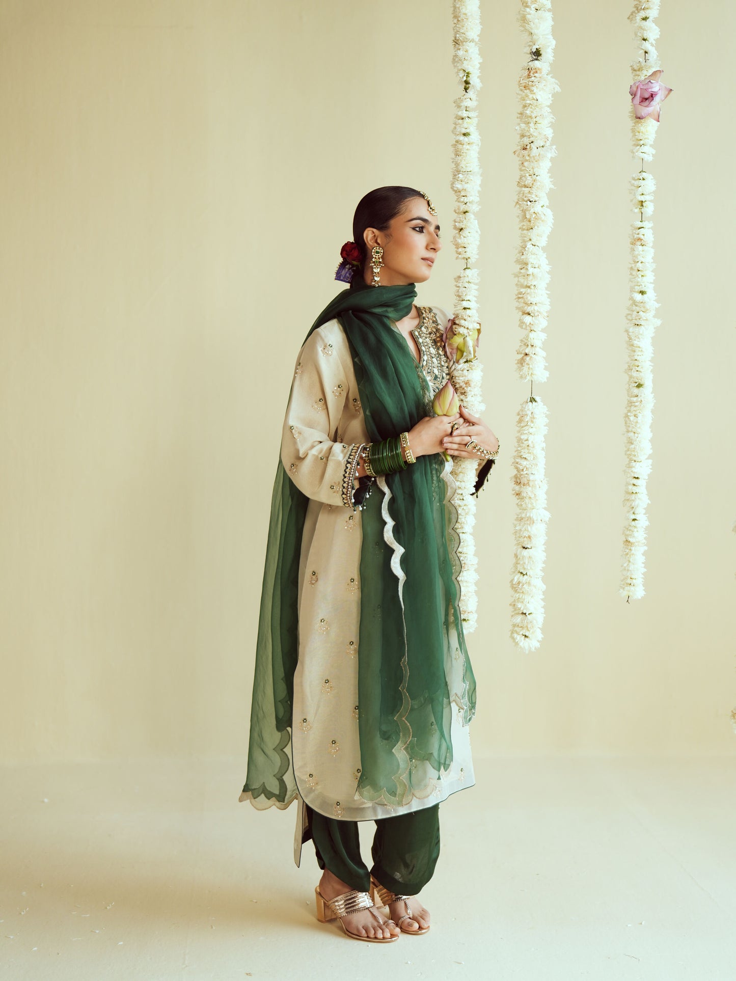 Shahi Panna Tissue Kurta Set