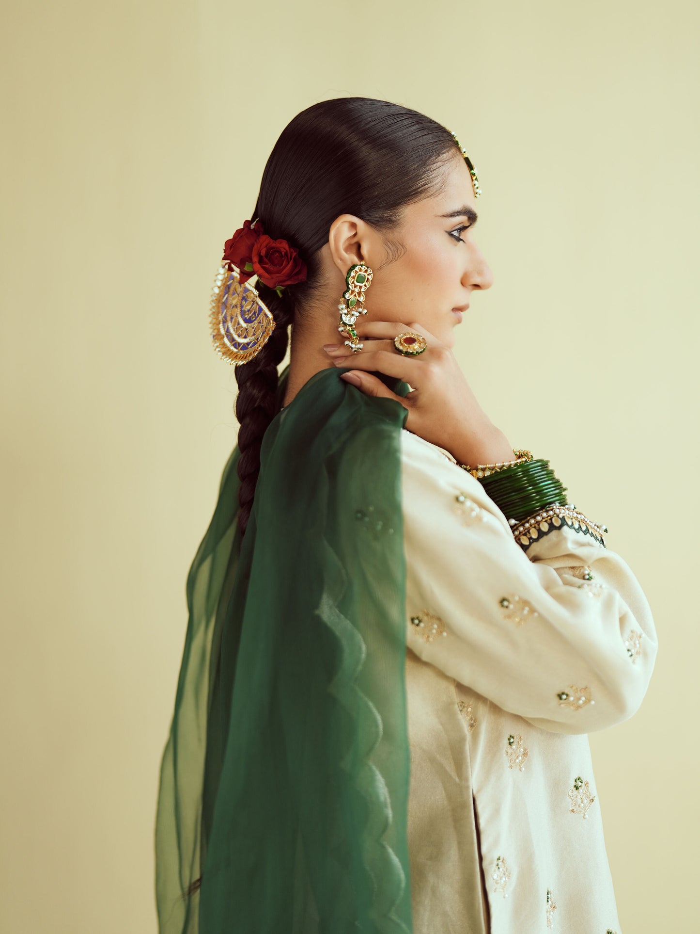 Shahi Panna Tissue Kurta Set