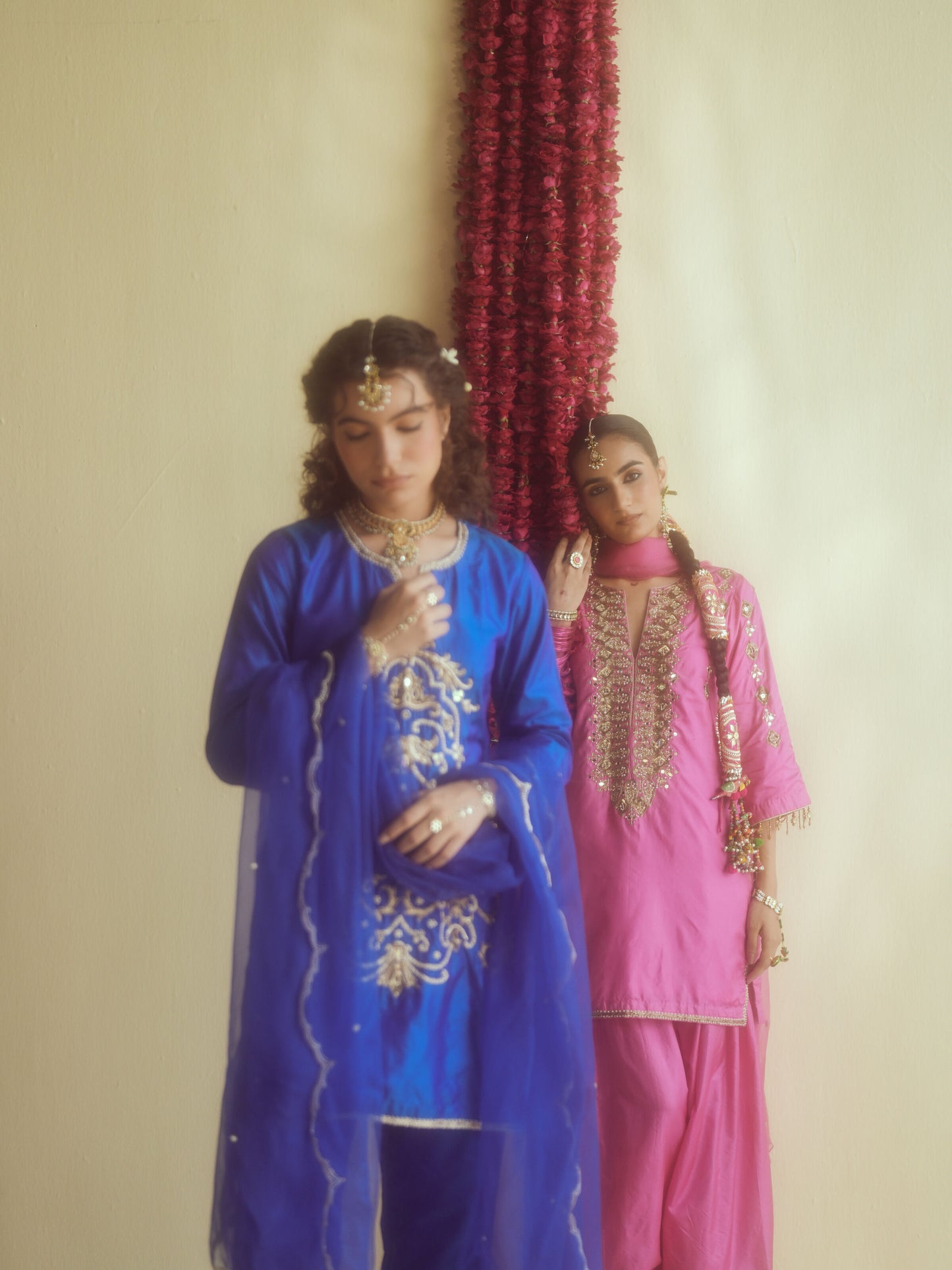 Neelam Blue Silk Set