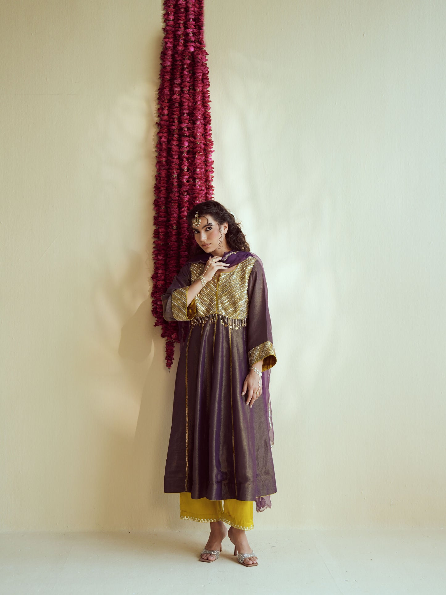 Purple Shine Anarkali set