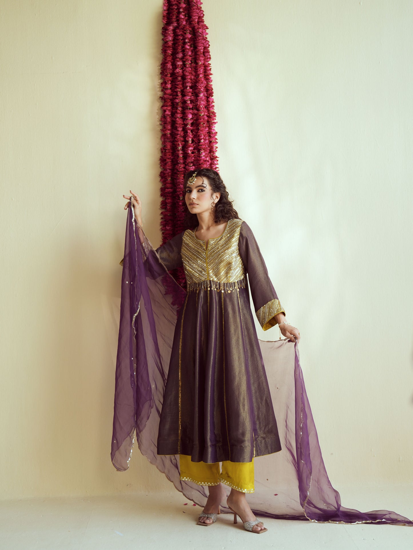 Purple Shine Anarkali set