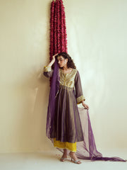 Purple Shine Anarkali set