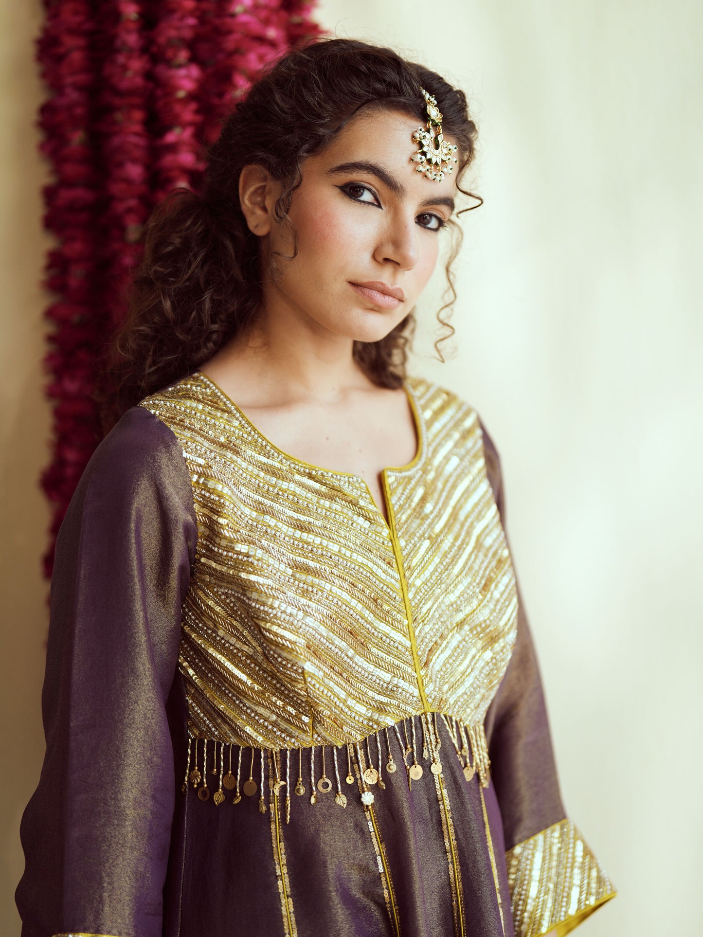 Purple Shine Anarkali set