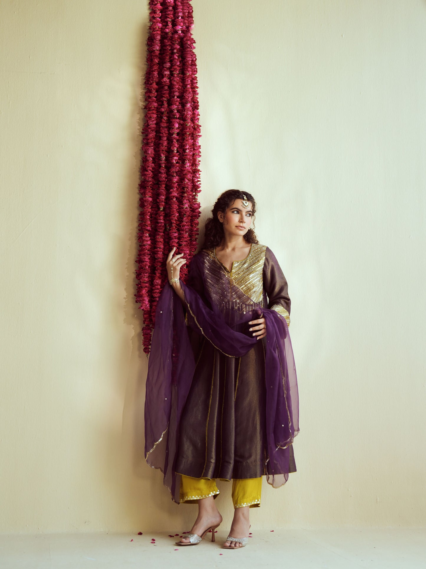 Purple Shine Anarkali set