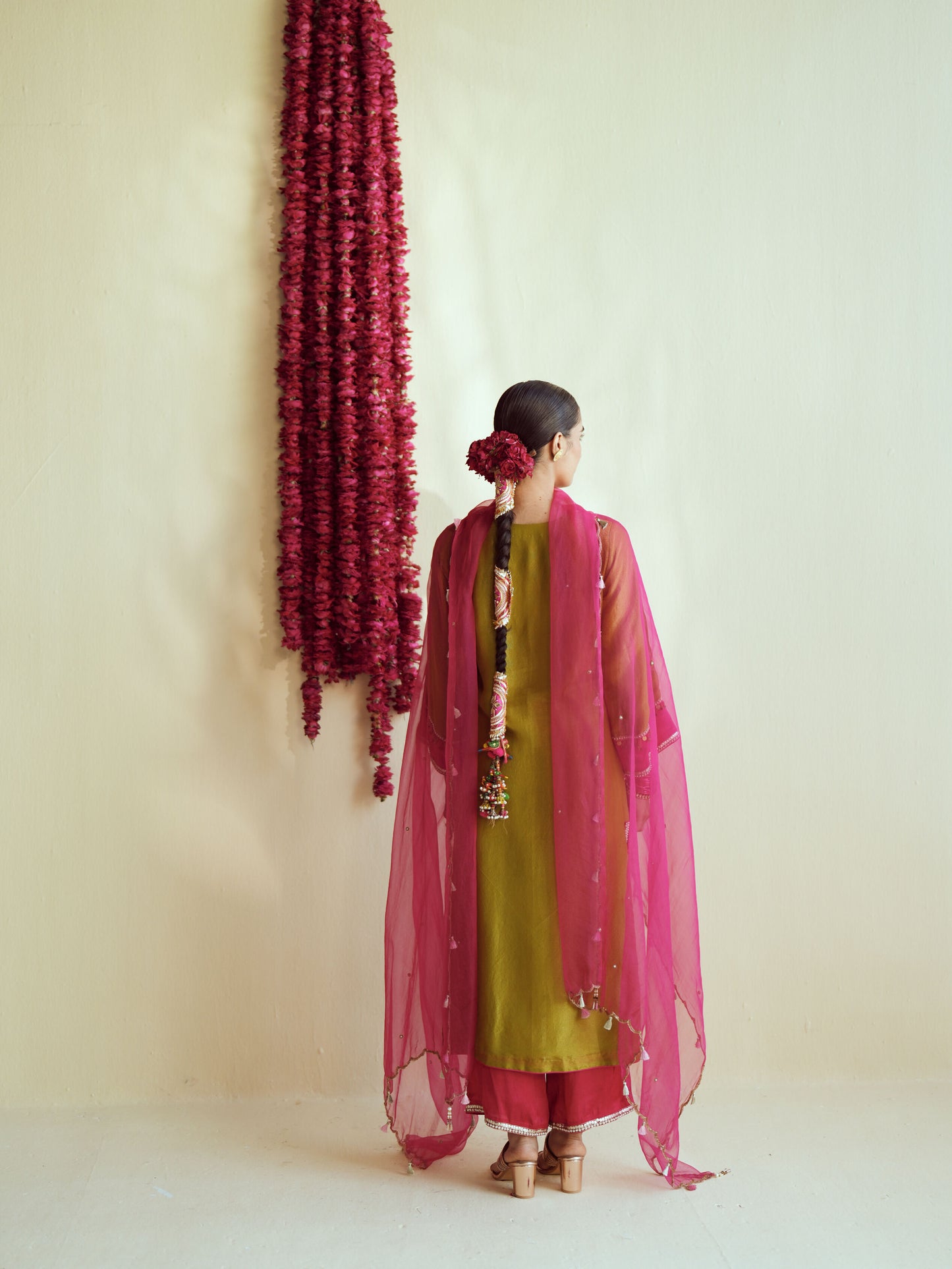 Olive Green spark Kurta set