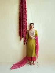 Olive Green spark Kurta set