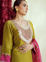 Olive Green spark Kurta set