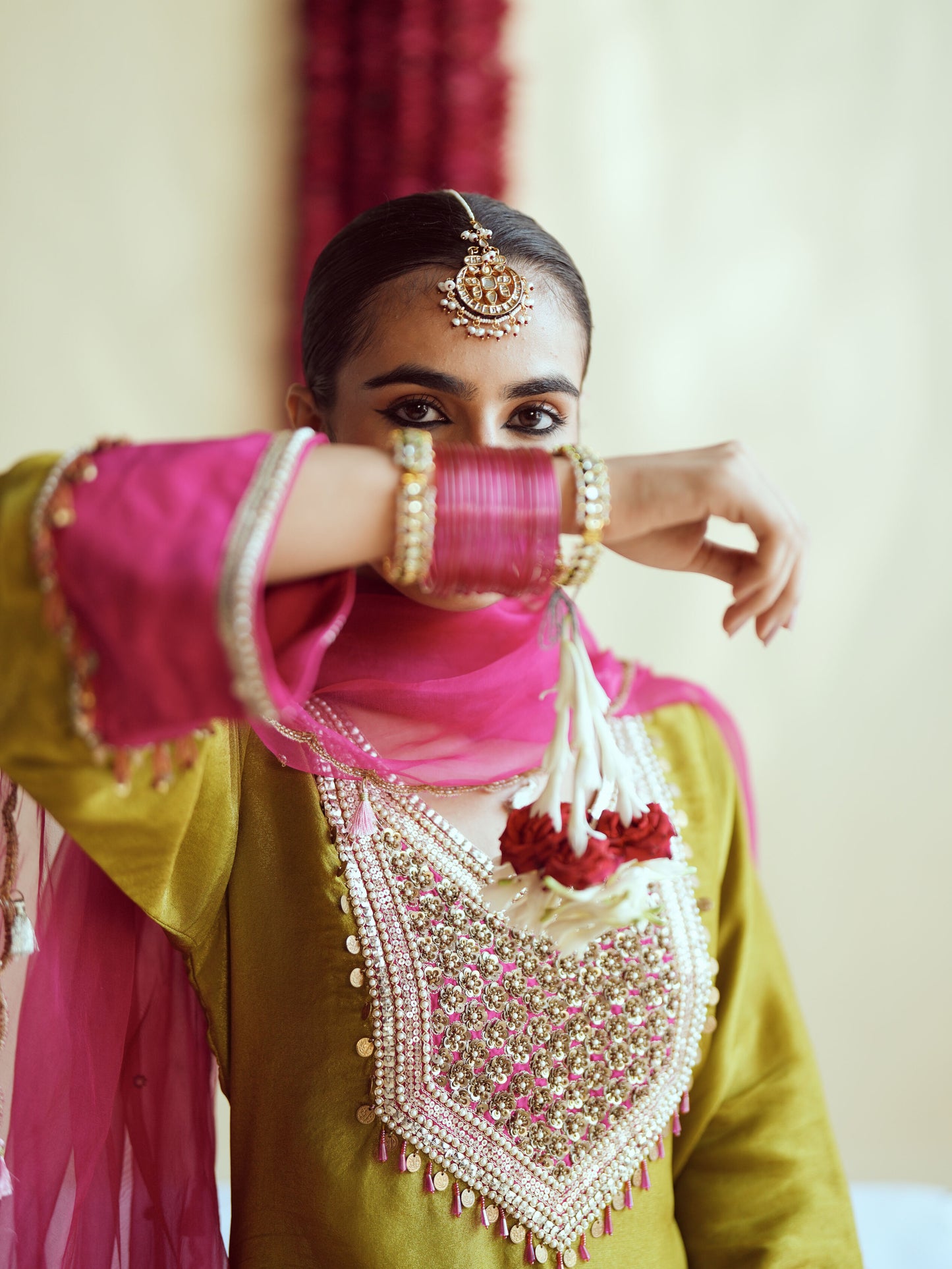 Olive Green spark Kurta set